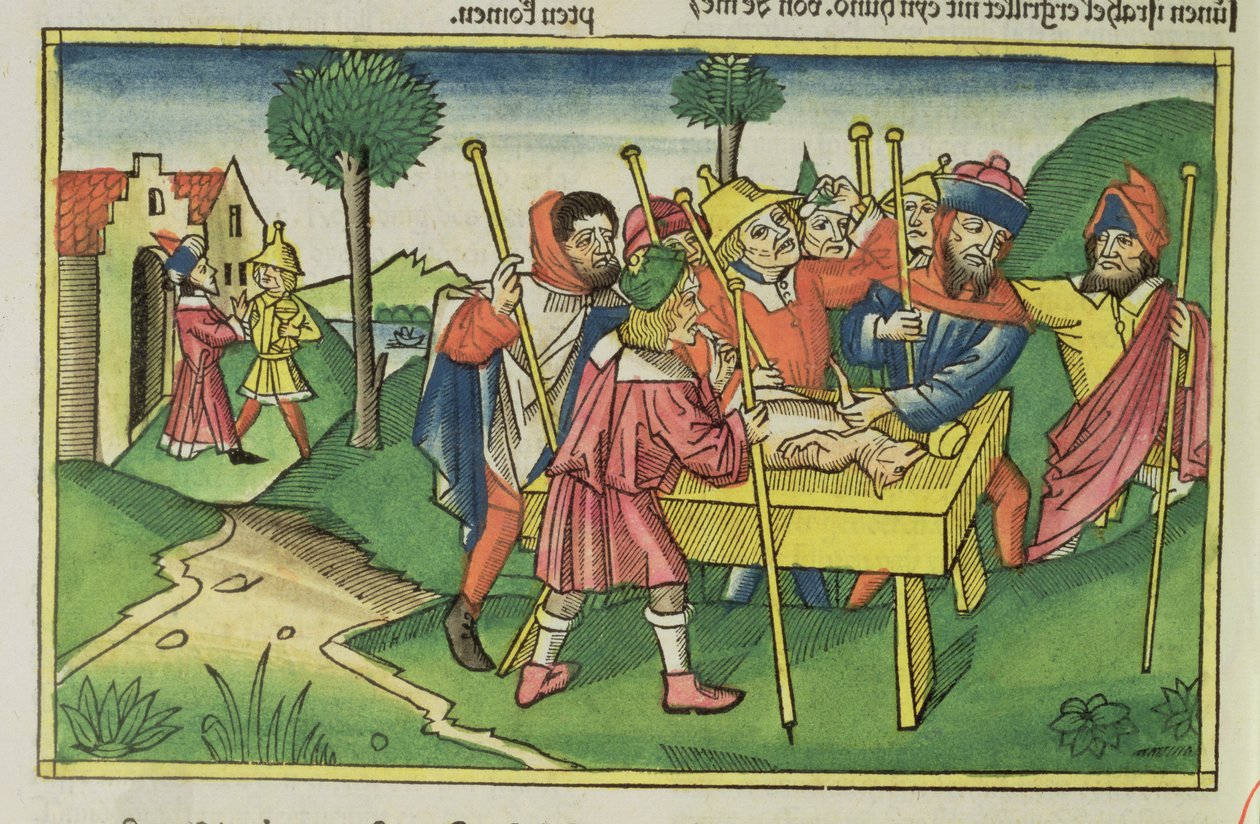 Exodus 12 The First Passover, from the Nuremberg Bible by German School
