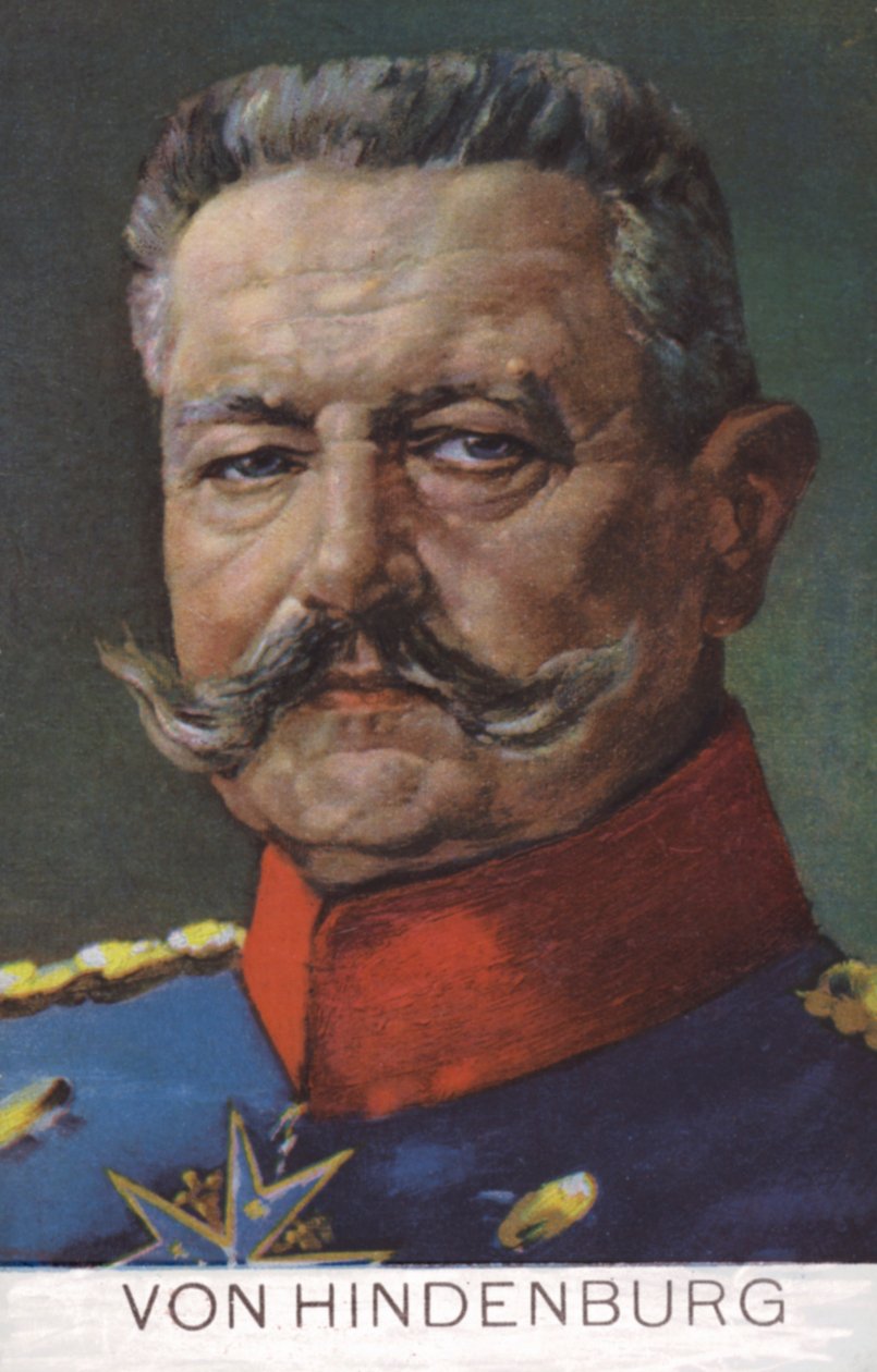 Field Marshal Paul von Hindenburg, commander of the German army in World War I by German School
