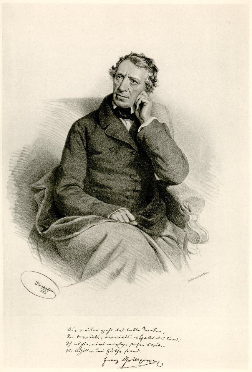 Franz Grillparzer by German School