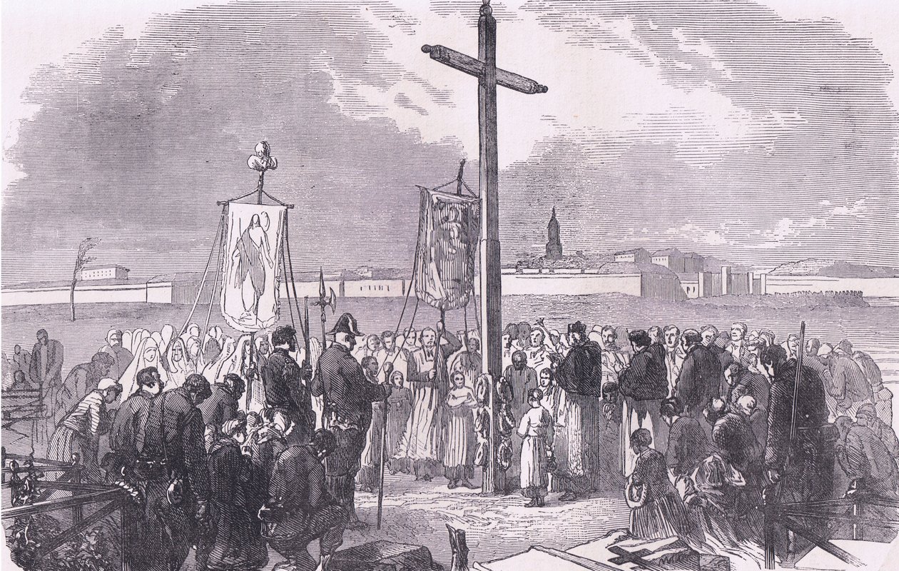 Funeral ceremony over French soldiers killed during the siege of Paris by German School