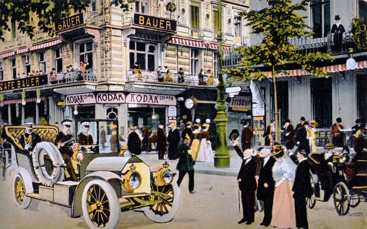 German postcard depicting parade of Kaiser Wilhelm II, c.1912 by German School