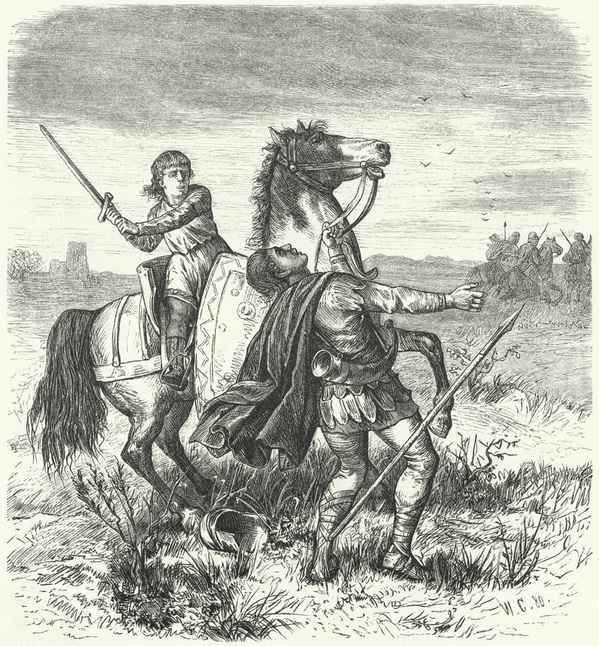 Grimoald, the Future King of the Lombards, Frees Himself from the Captivity of the Avars by German School