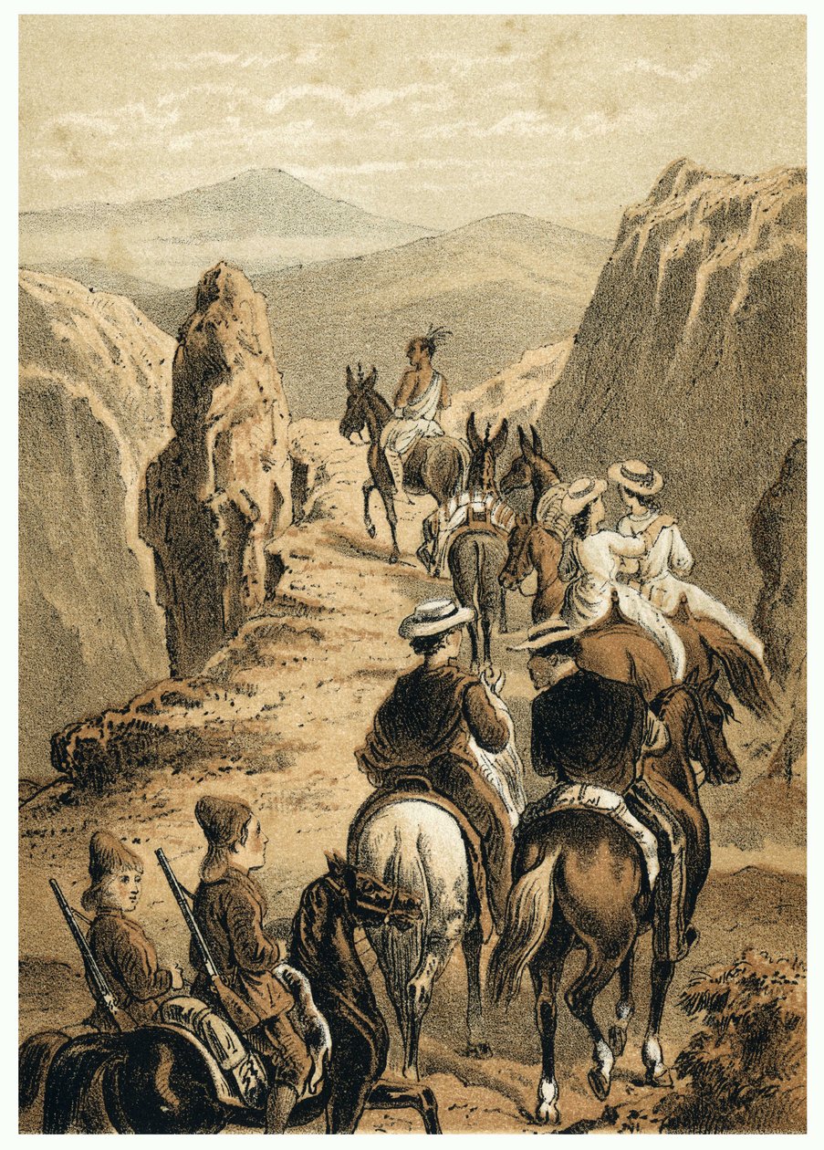 Illustration of the conquest of the Amazon by Europeans. In 