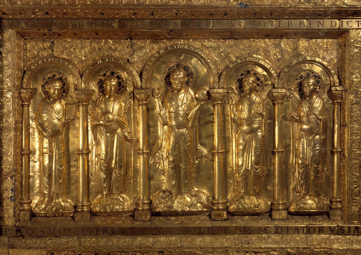 In Front of the Altar of the Cathedral of Bale by German School