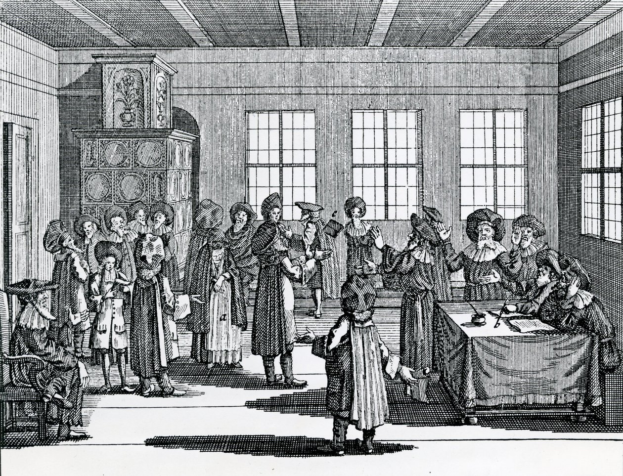 Jewish Divorce scene, from the 