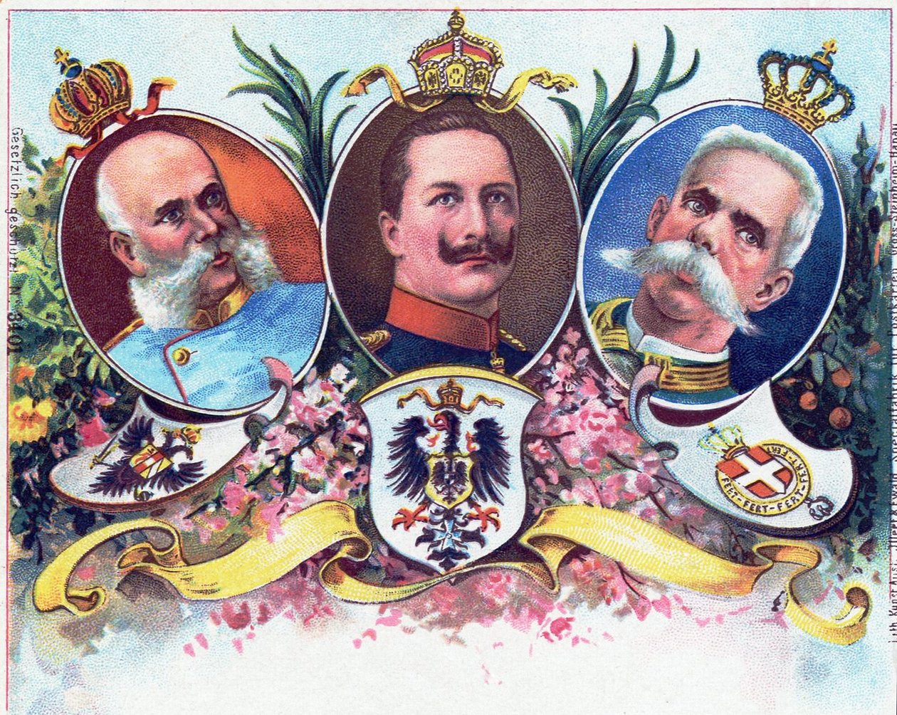 Kaiser Wilhelm II and his allies, 1899 by German School