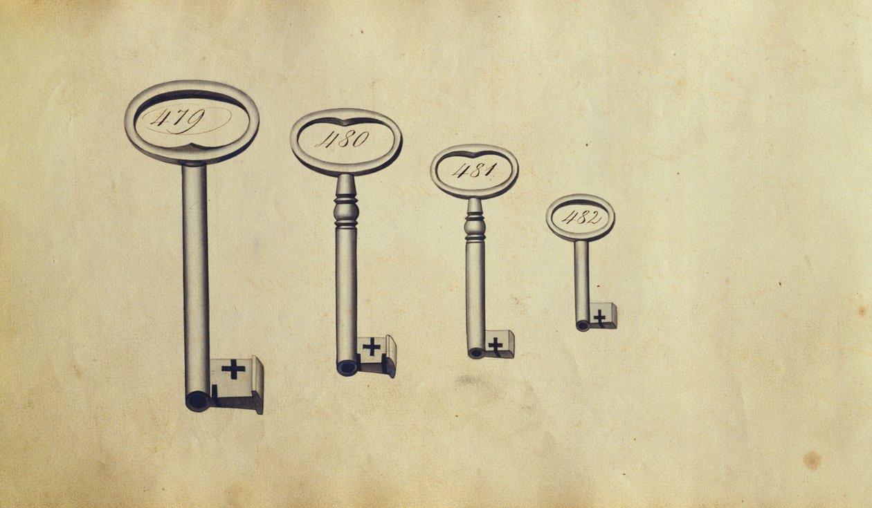 Keys, early 19th century by German School