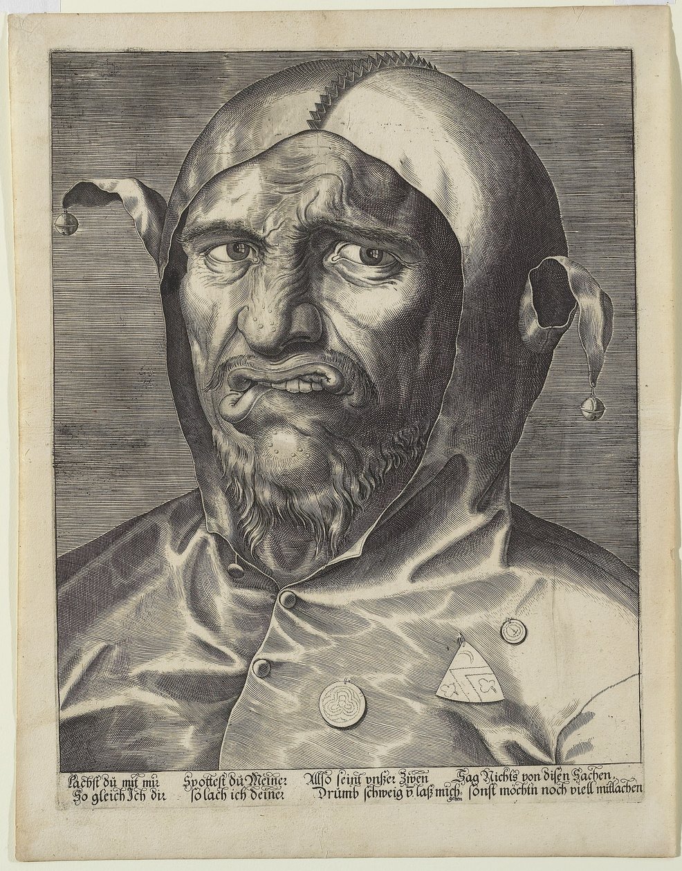 Large Head of a Jester, c.1600 by German School