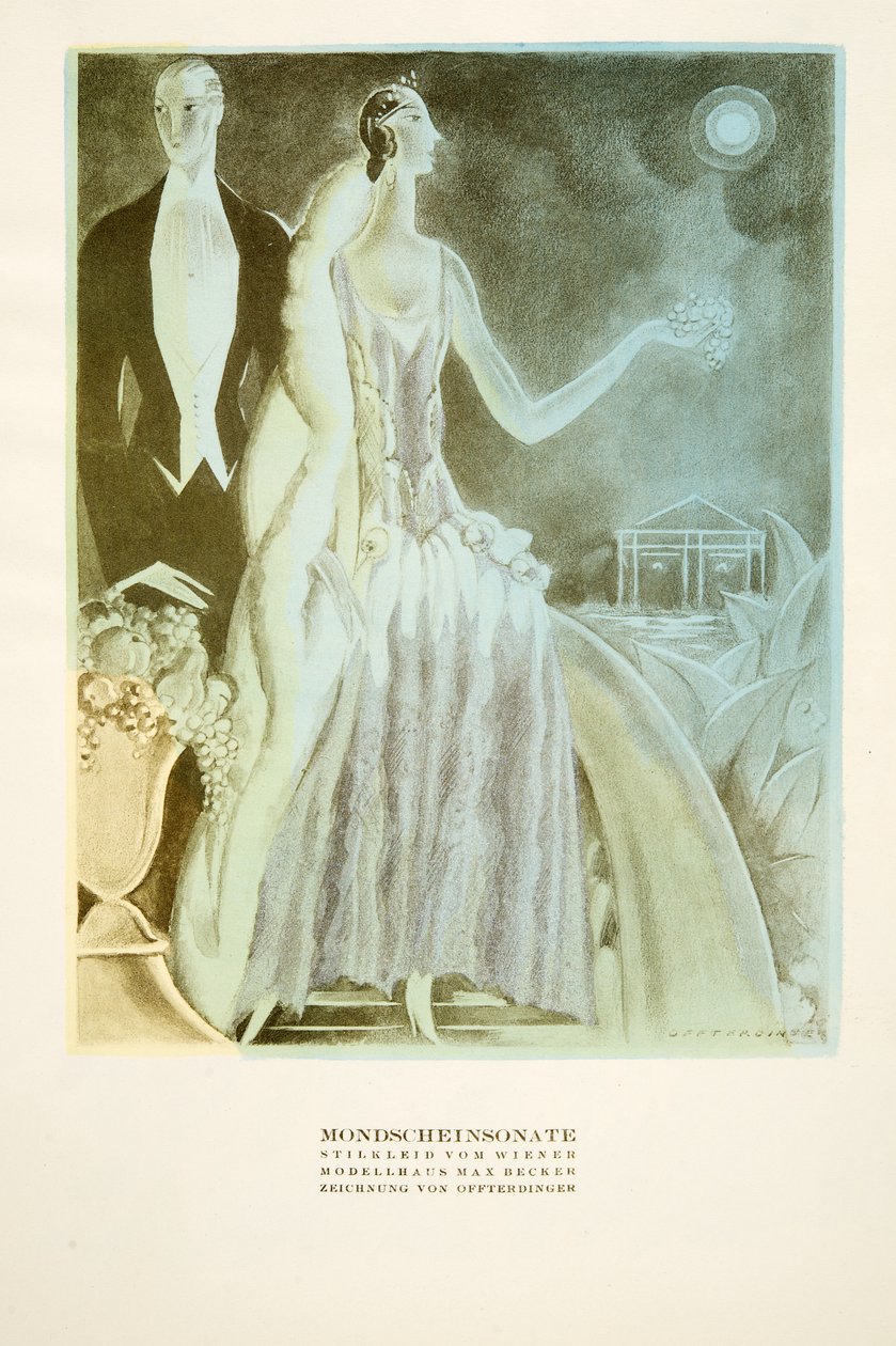 Moonlight Sonata, dress styled by Wiener, from Styl, published 1922 by German School
