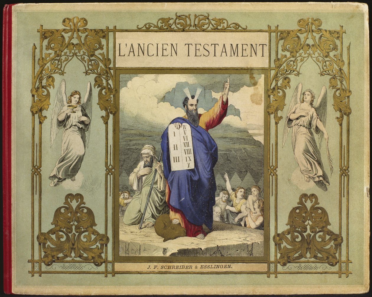 Moses receives the tablets of the Law from God on Mount Sinai ...