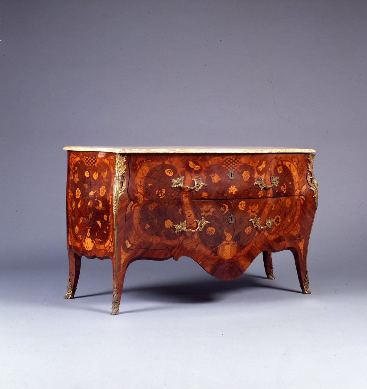 One of a pair of marquetry and parquetry commodes, c.1765 by German School