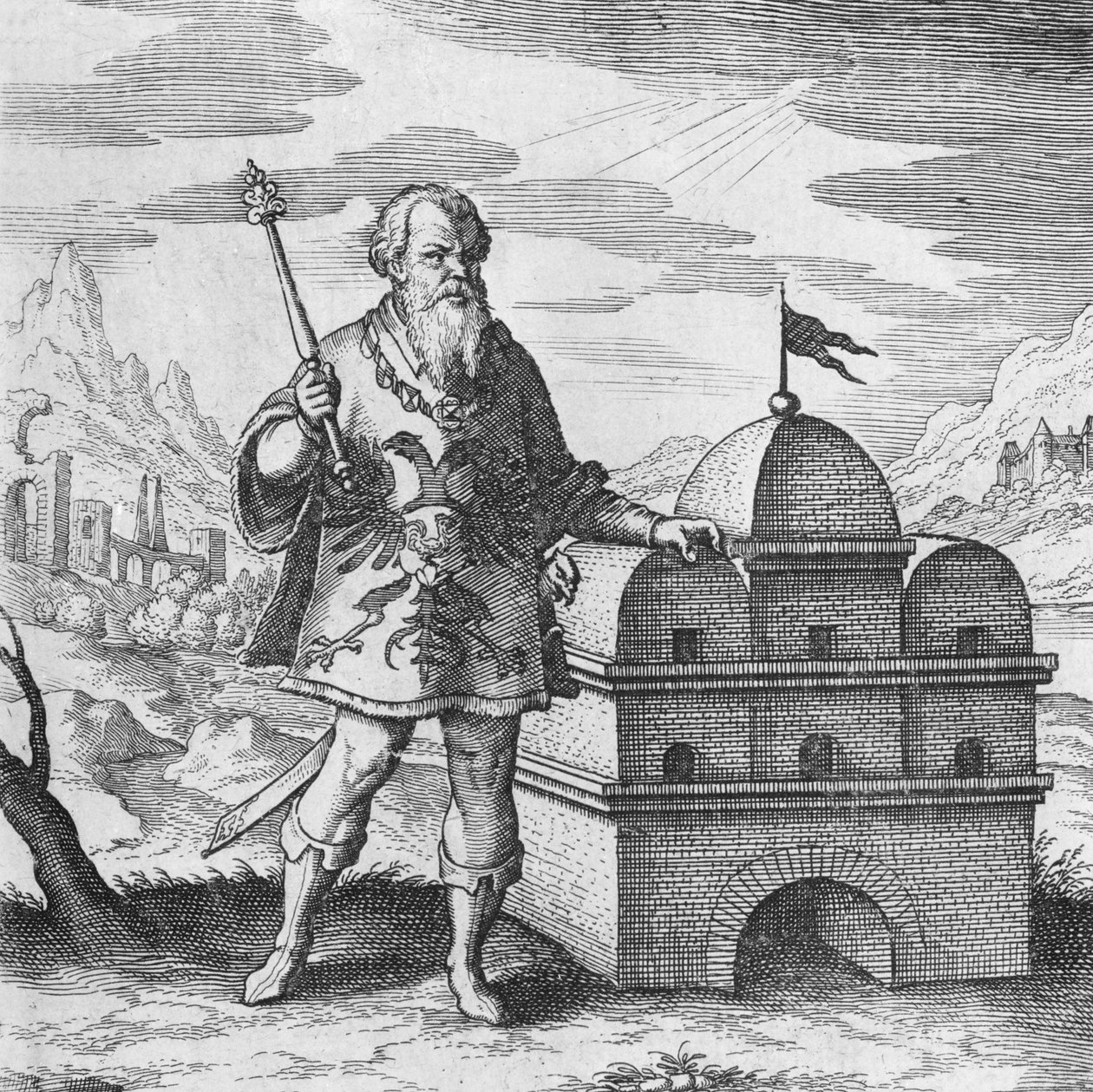 Philosopher Herald from Musaeum Hermeticum by German School