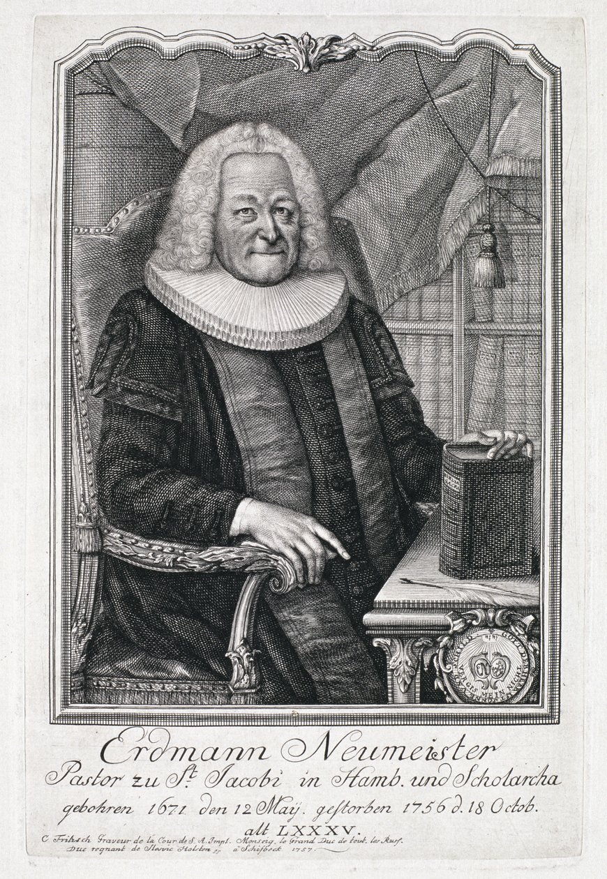 Portrait of Erdmann Neumeister (1671-1756) by German School
