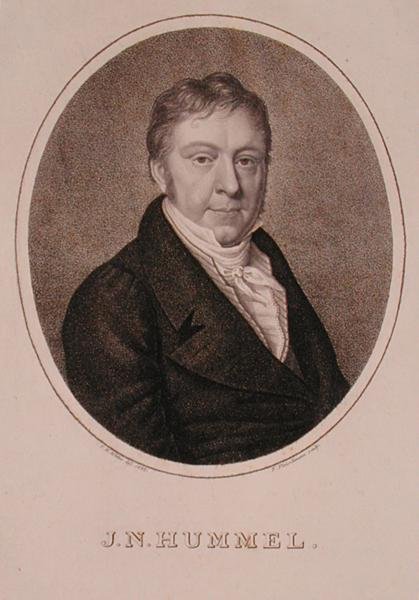 Portrait of Johann Nepomuk Hummel, Engraved by F. Fleischmann by German School
