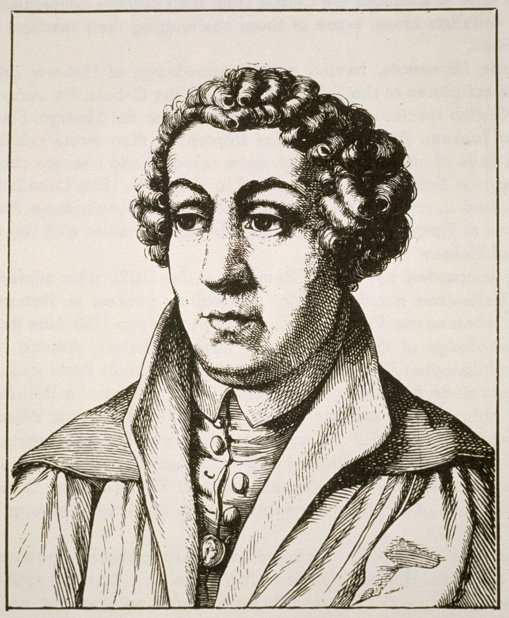 Portrait of Johann Reuchlin, copy of a 19th-century German engraving, illustrated in History of Magic, published late 19th century by German School