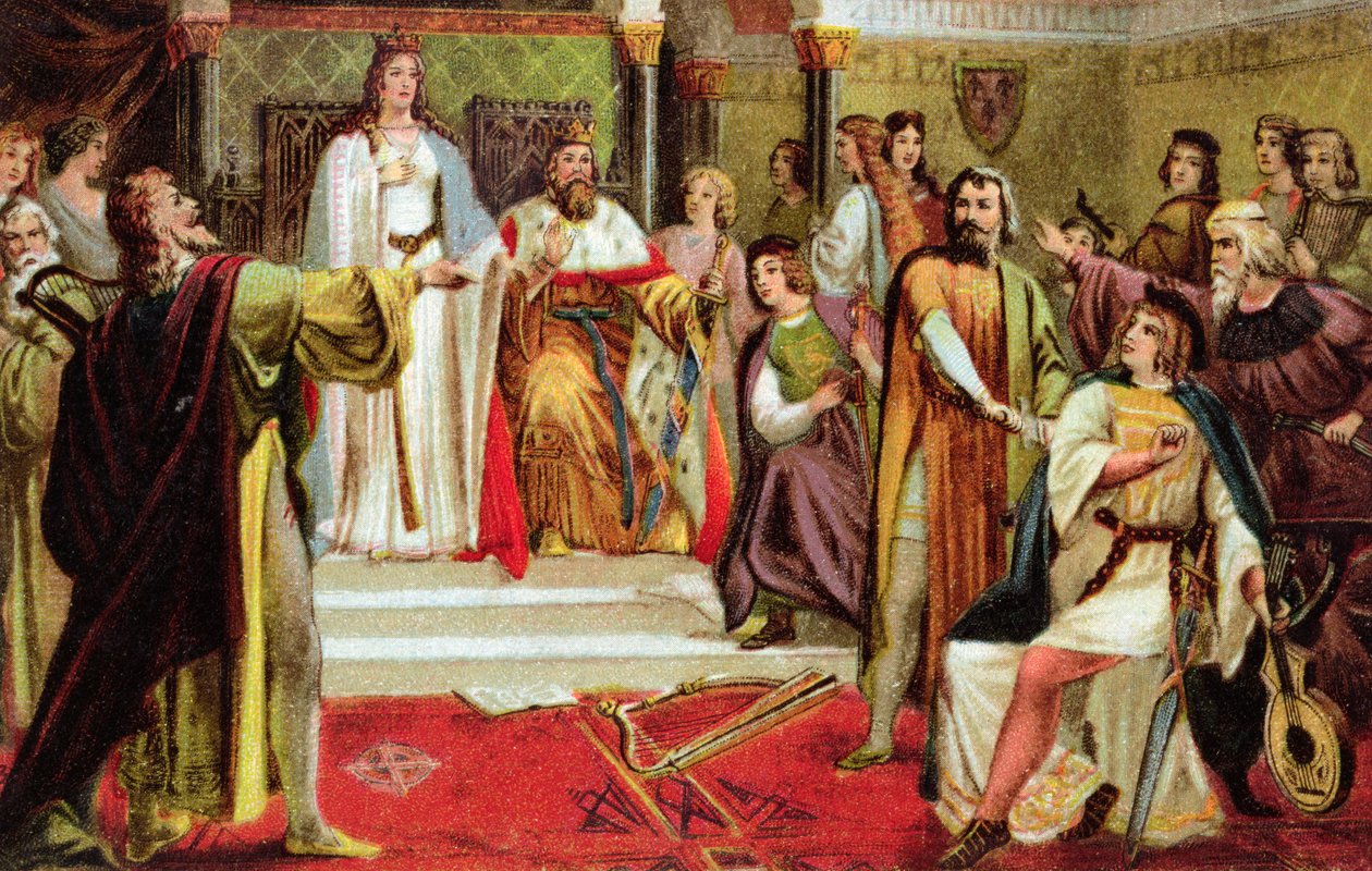 Postcard with a scene from Tannhauser by Richard Wagner by German School