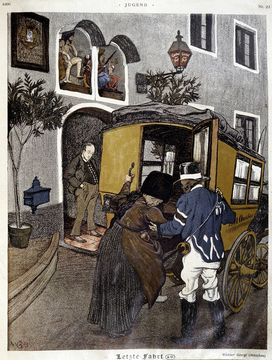 Public transport: person on an omnibus - in 