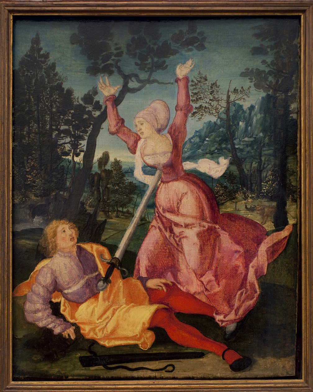 Pyramus and Thisbe by German School
