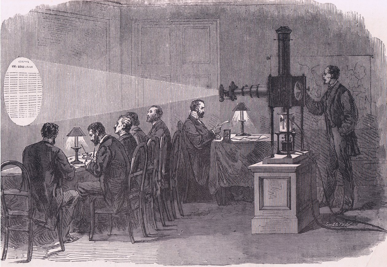 Reading Balloon Departures by Microscope by German School