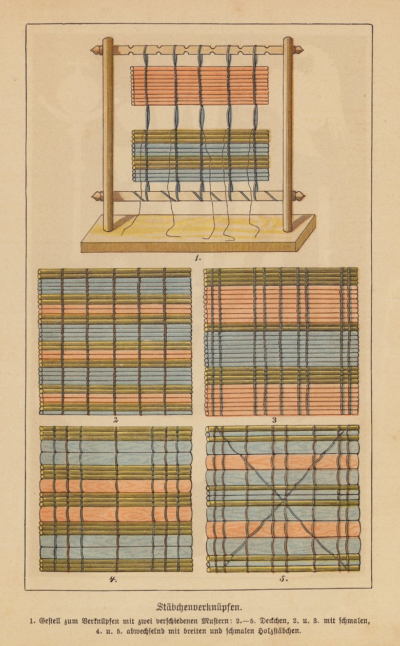 Rod and Cloth Place Mats by German School
