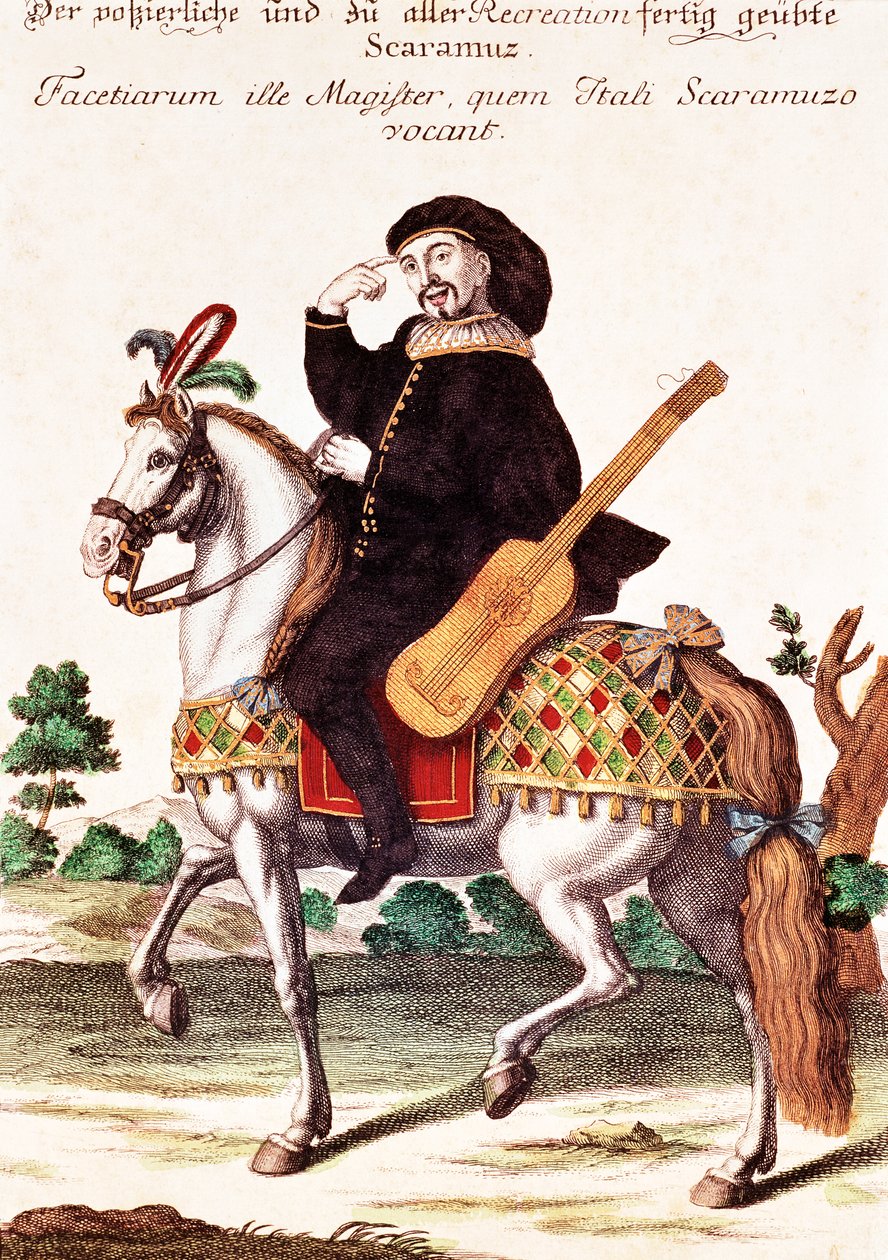 Scaramouche on Horseback by German School