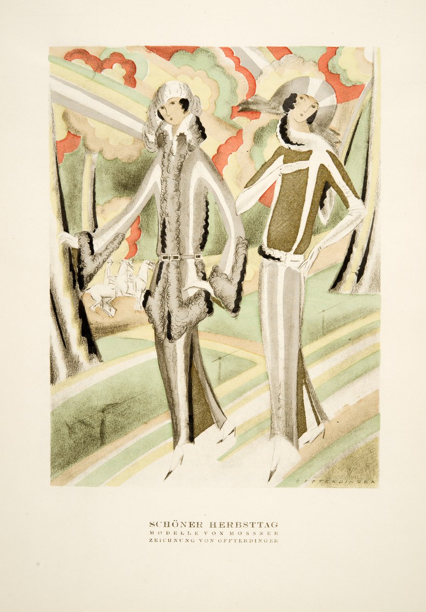 Beautiful Autumn Day, outfits by Mossner, from Styl, pub.1922 by German School
