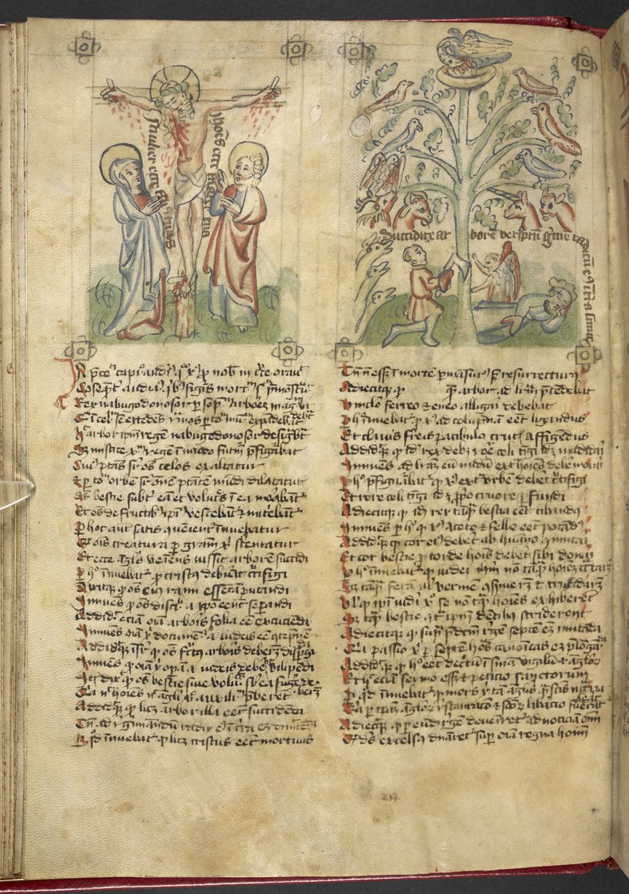 Nebuchadnezzar sees a tree in a dream; the Crucifixion, from 