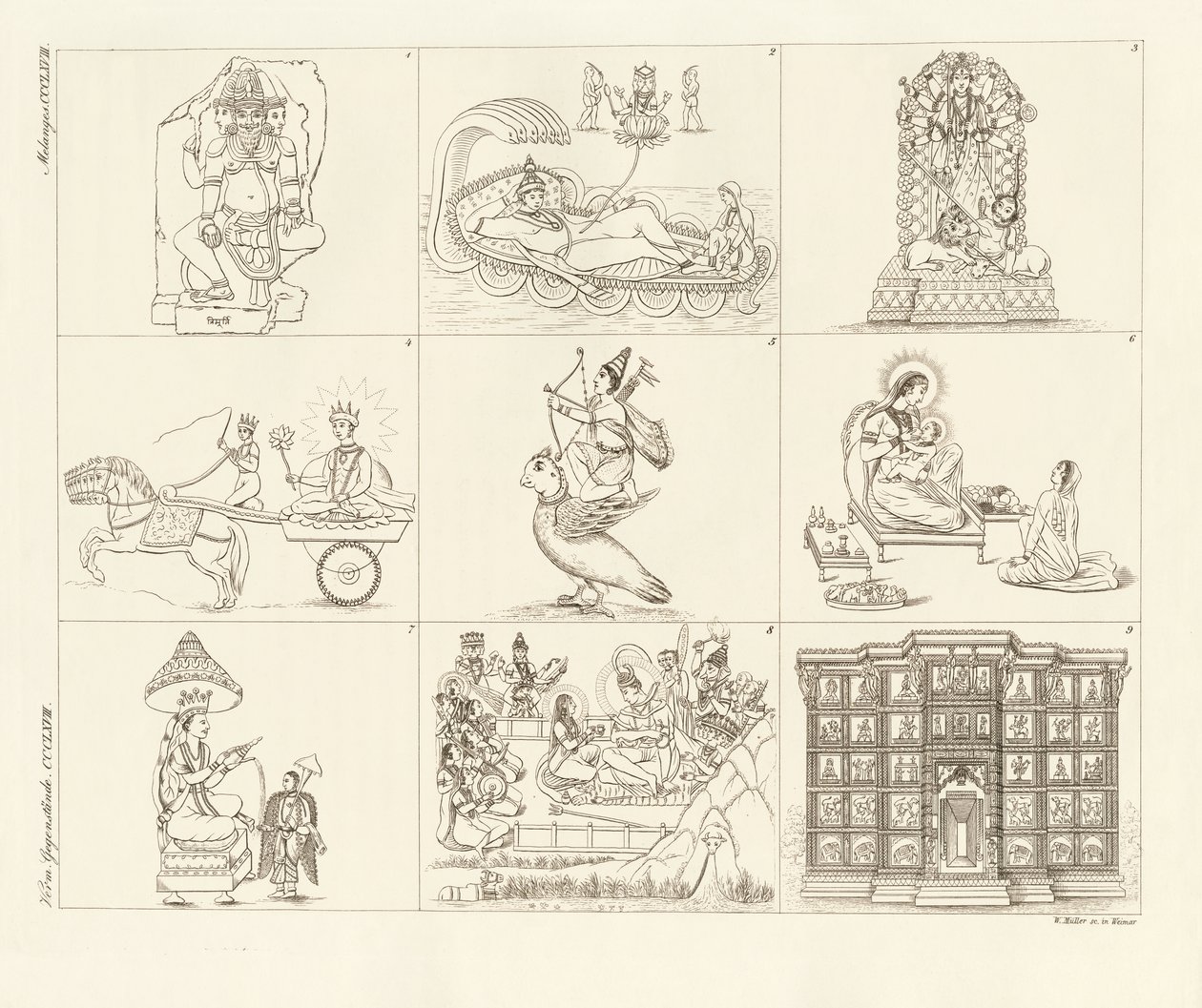 Some Descriptions from Indian Mythology by German School