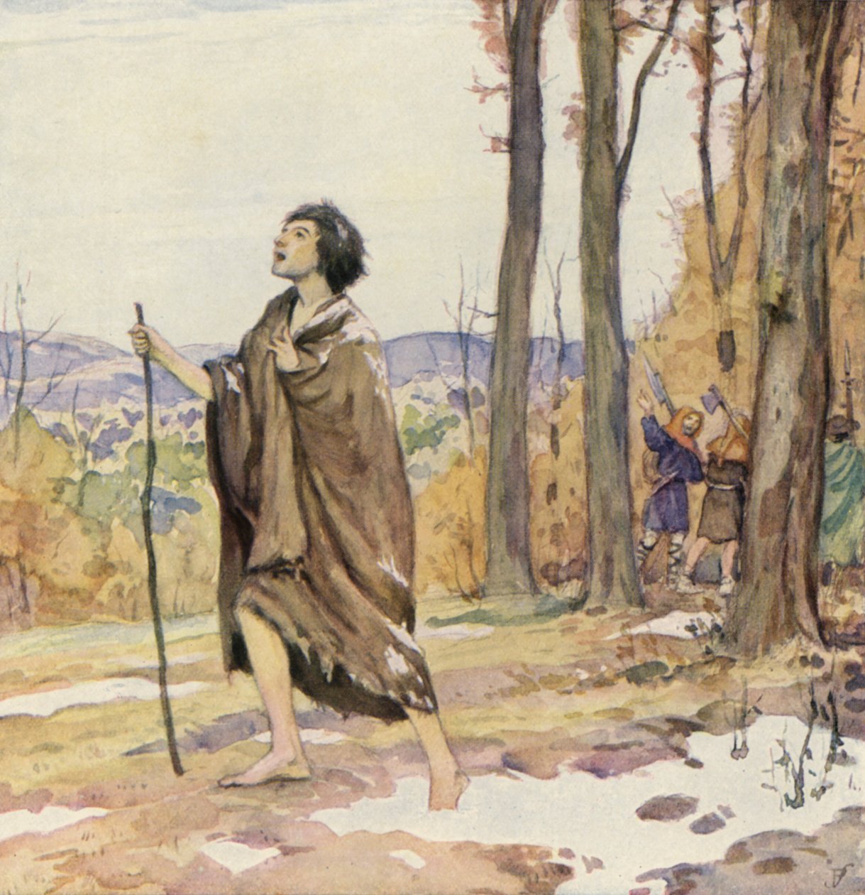 St Francis on the Road to Gubbio by German School