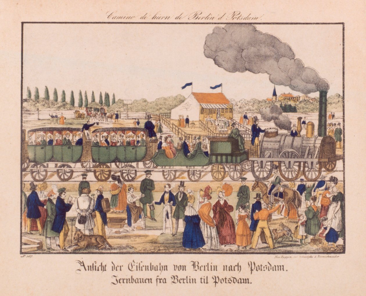 Steam Railway between Berlin and Potsdam by German School