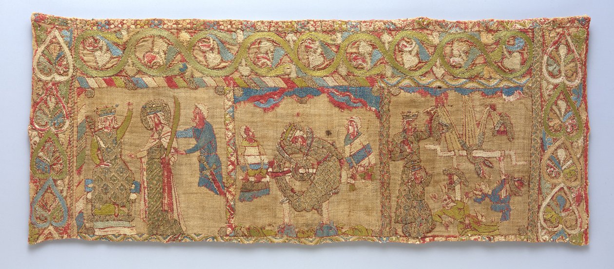 Stole with the Martyrdom of St. Catherine, Rhineland, c.1200 by German School