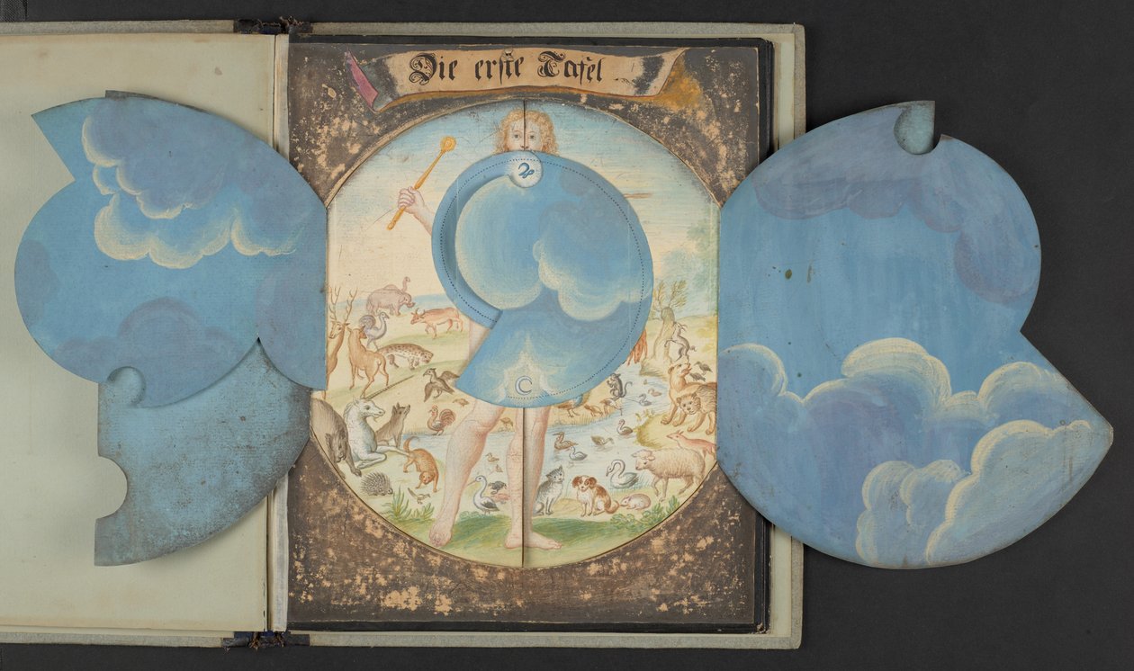Tables representing man in three different states, Add MS 5788 by German School