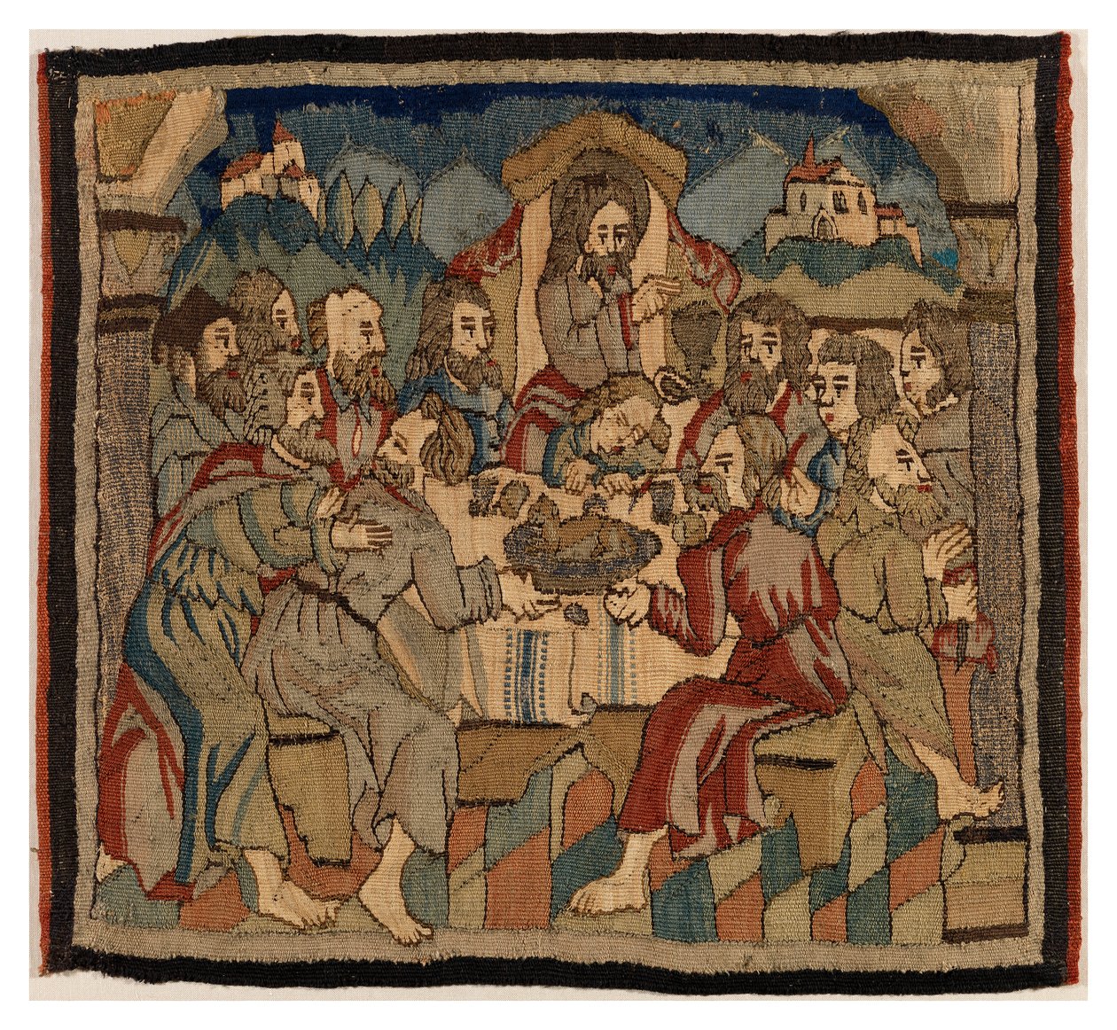 Tapestry panel with scenes from the Passion from an antependium, from Upper Rhineland by German School