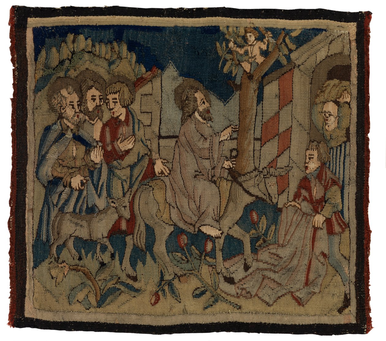 Tapestry panel with scenes from the Passion from an antependium, from Upper Rhineland by German School