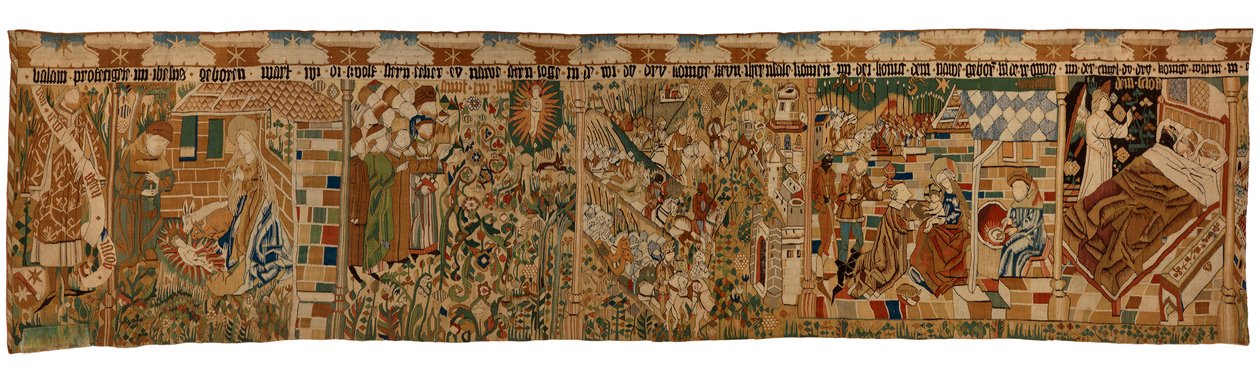Tapestry Strip Depicting the Prophet Balaam and the Story of the Magi by German School