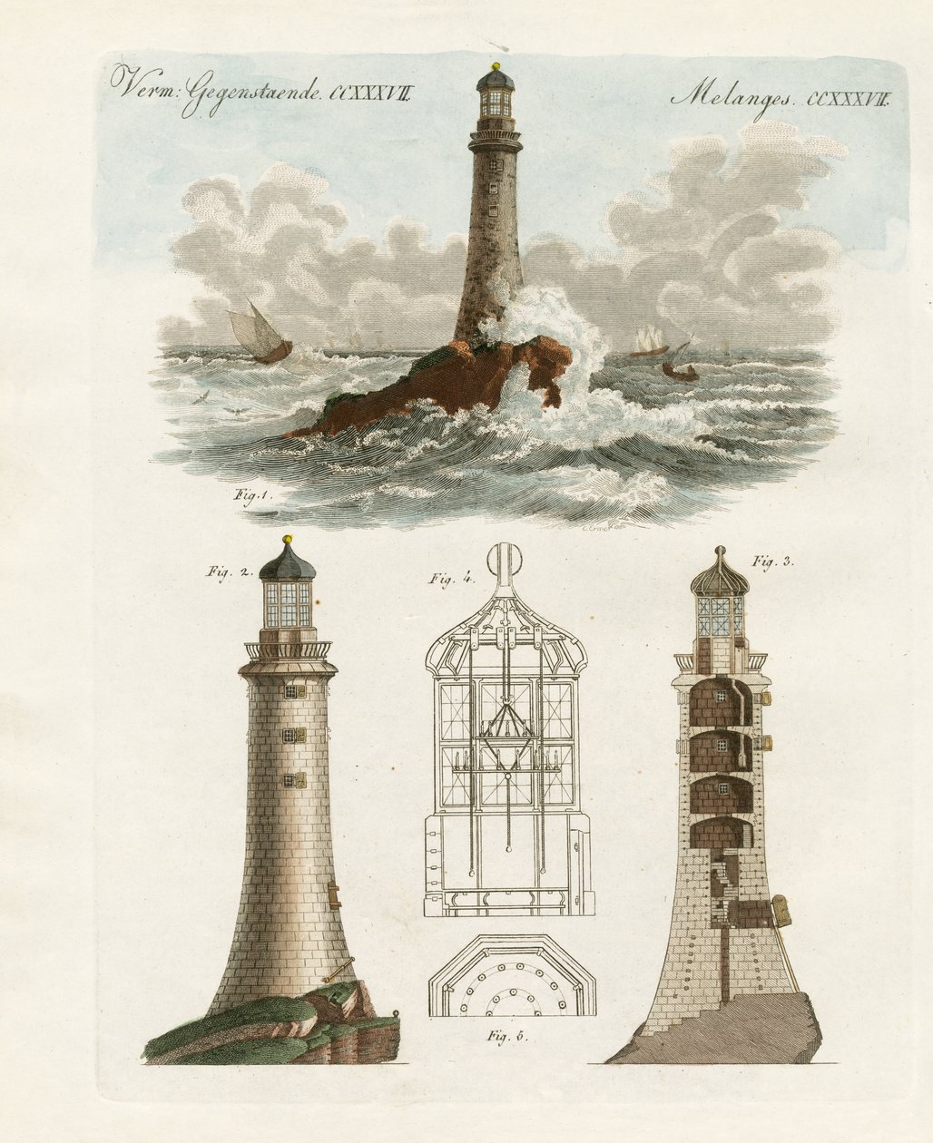 The Eddystone Lighthouse by German School