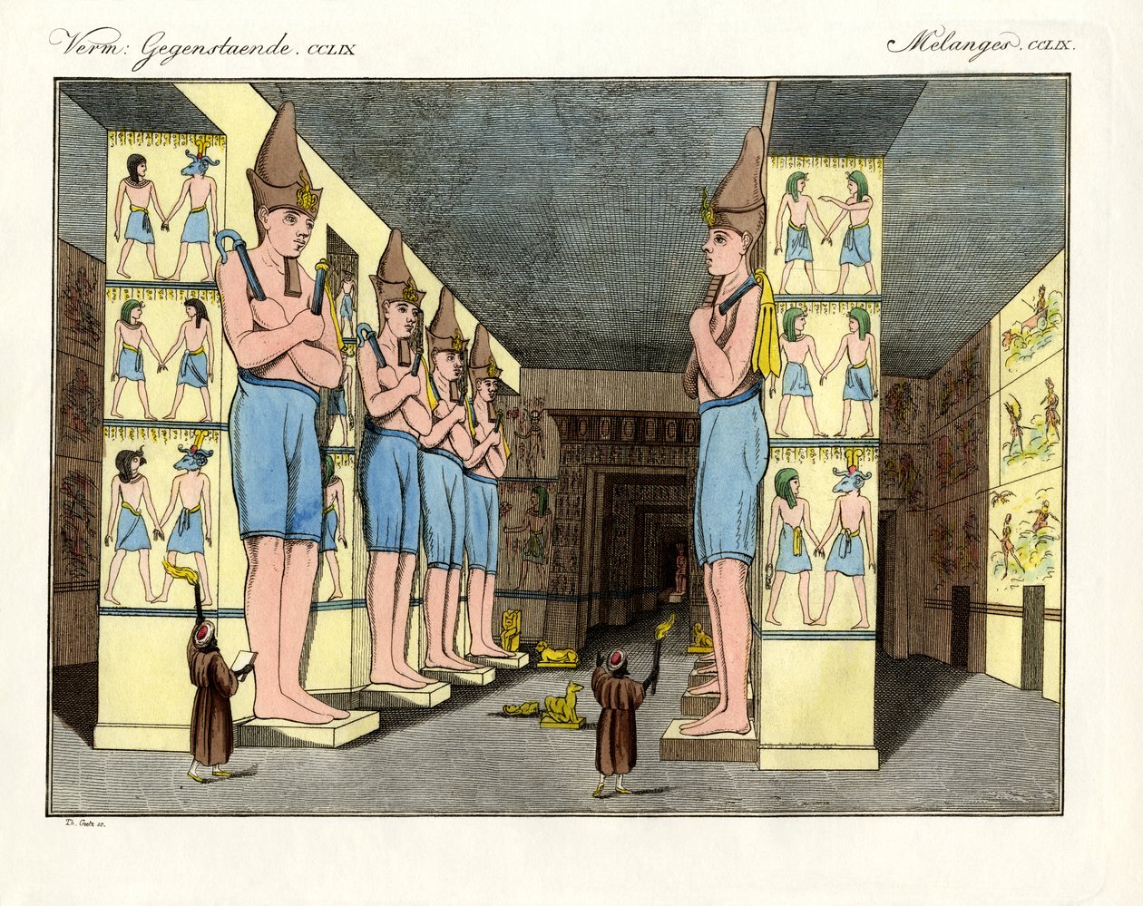 The Inside of the Large Temple of Ypsambul by German School