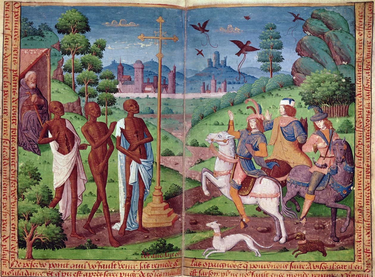 The Legend of the Three Living Men and the Three Dead Men, from the Book of Hours of Charles V by German School