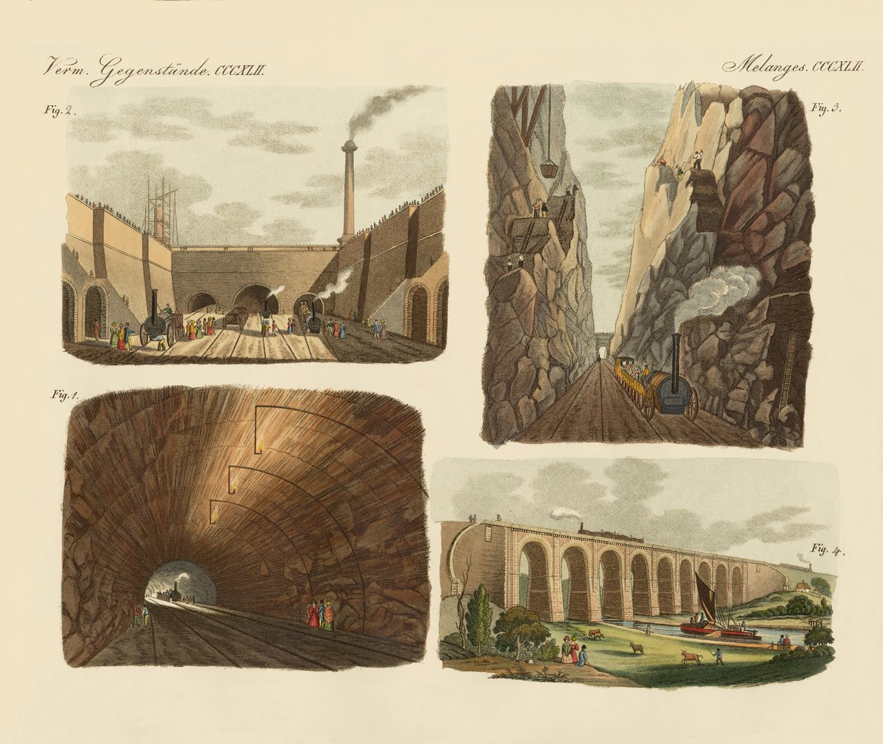 The Railway Between Manchester and Liverpool by German School