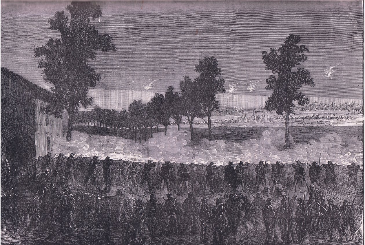 The sortie of Cachan, Cassells History of the War between France and Germany published by Cassell and Company Limited, c.1890 by German School