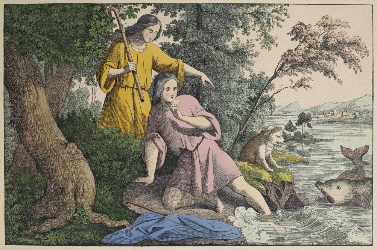 Tobias and the Archangel Raphael, illustration from L