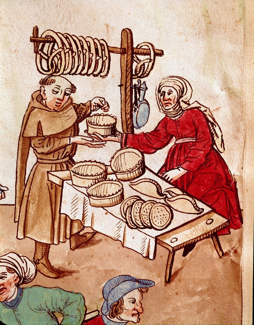 Trade: A Bread Dealer. Miniature from 