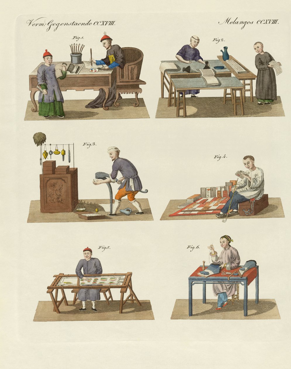 Trades, Arts and Handworks in China by German School