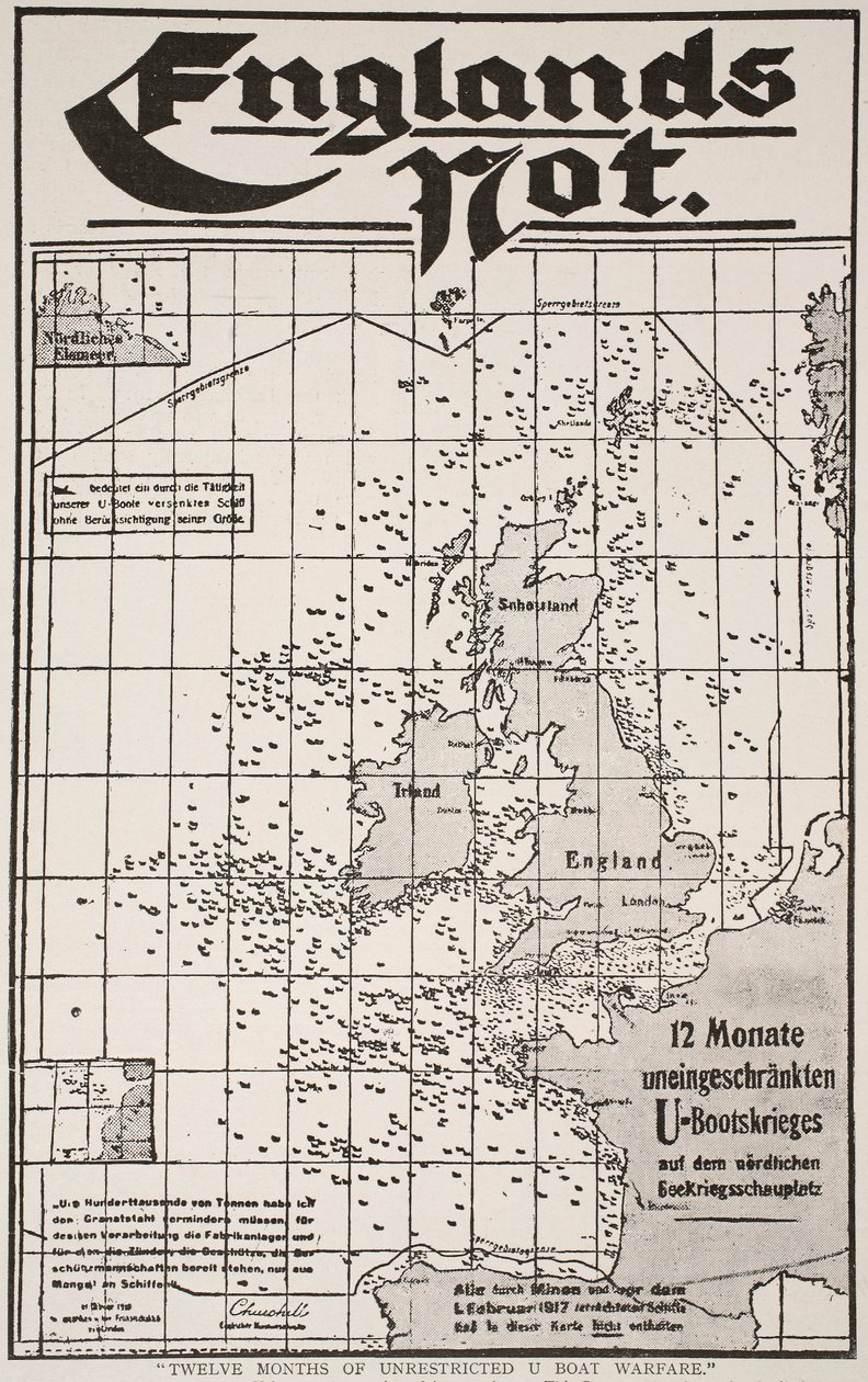 Twelve Months of Unrestricted U-Boat Warfare, 1917-19 by German School