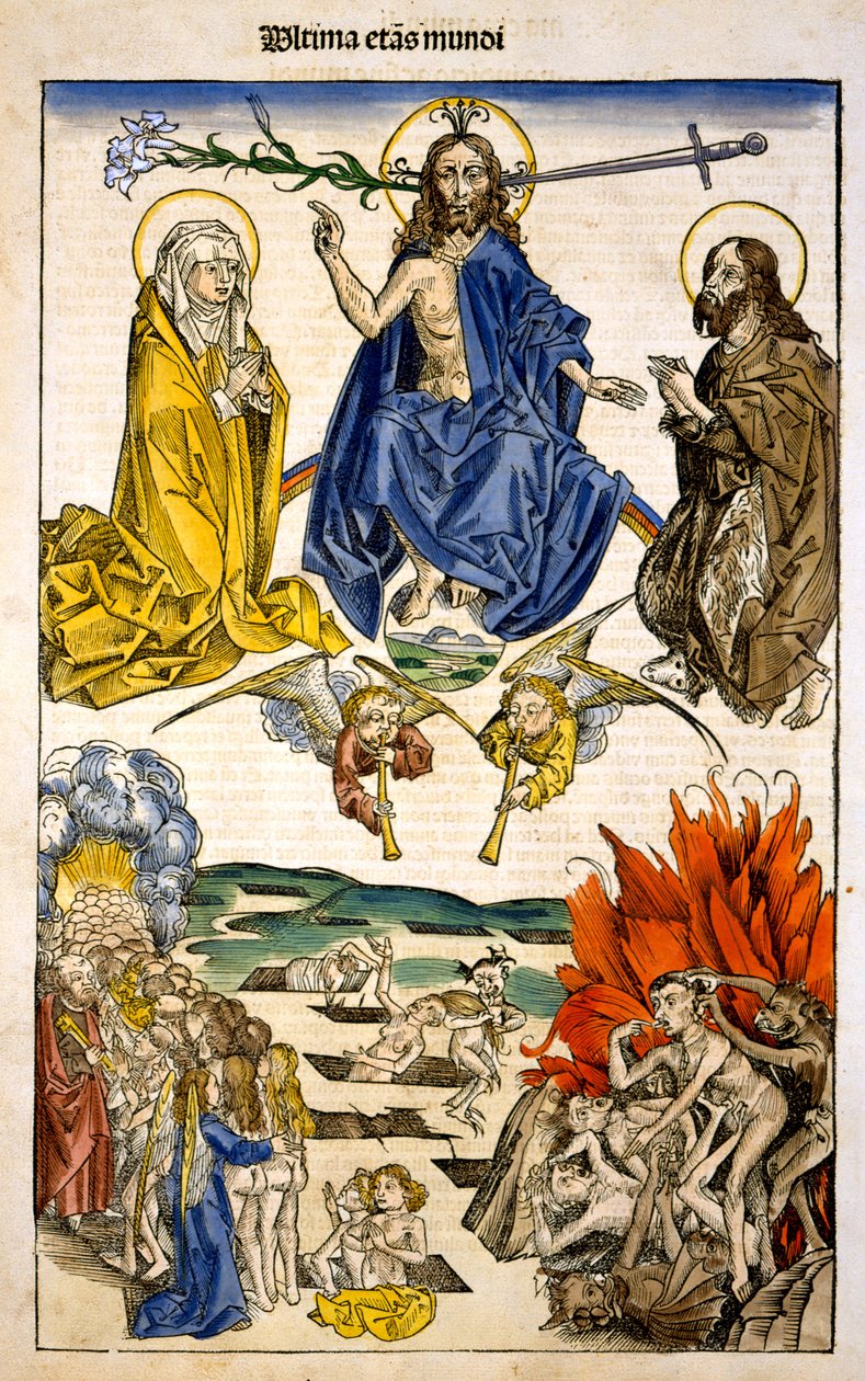 The Last Judgement from Liber Chronicarum by Hartmann Schedel, 1493