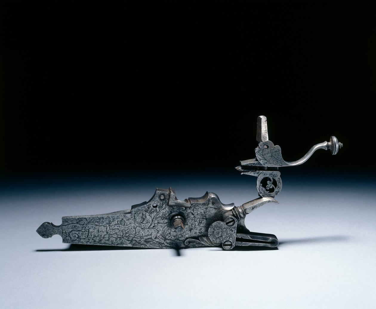 Wheel-Lock from a Hunting Rifle, Early 1700s by German School