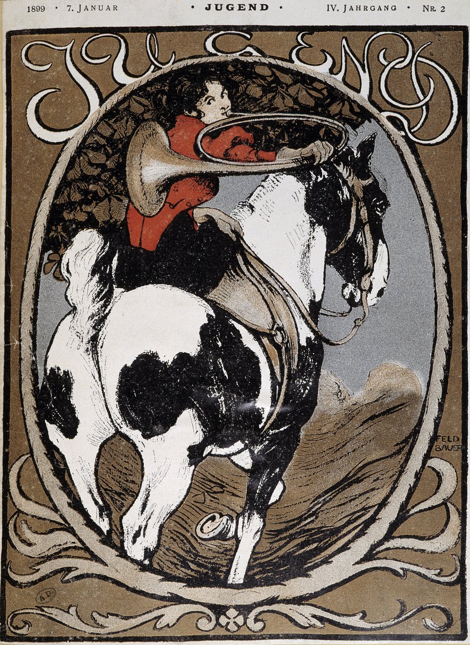 Woman Sounding the Hunting Horn - in 