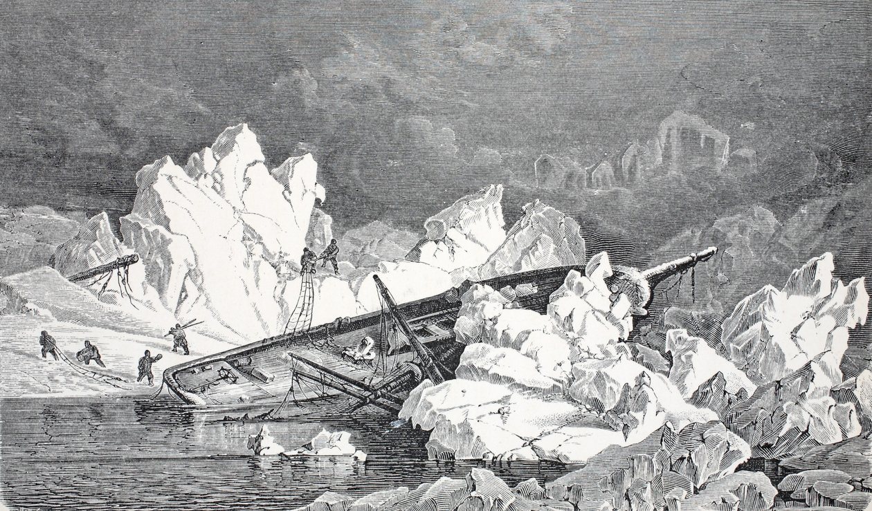 Wreck of the Hansa, London 1874 by German School