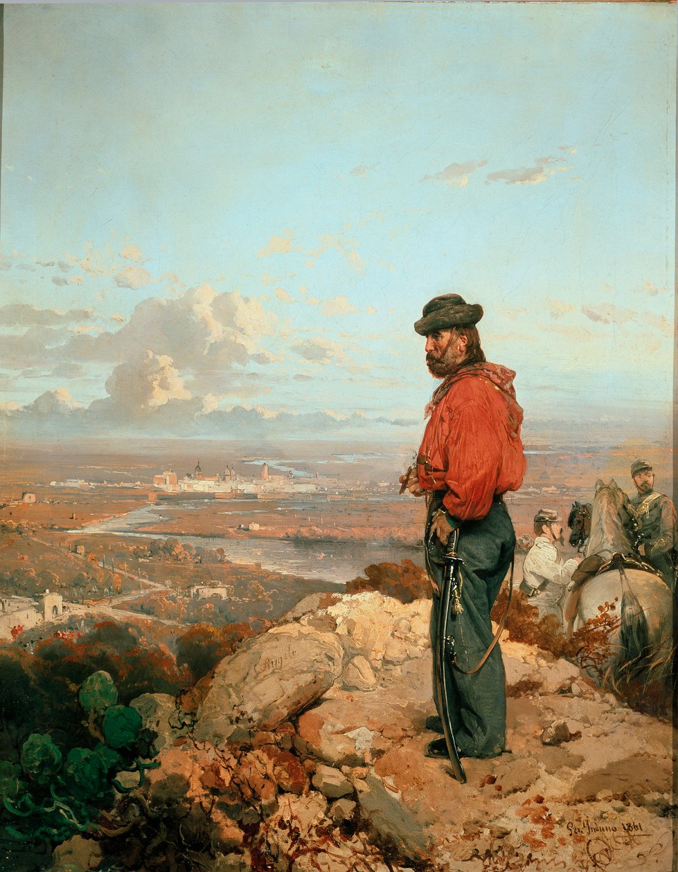 Portrait of Giuseppe Garibaldi in front of Capua in 1860 by Gerolamo Induno
