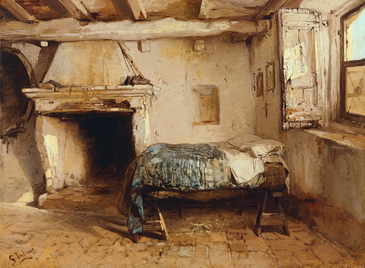 Rustic Interior by Gerolamo Induno